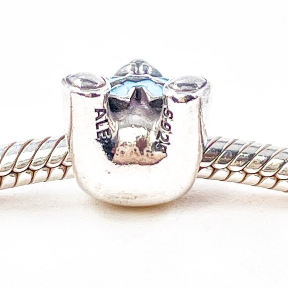 Pandora It's a Boy Sterling Silver Teddy Bear Charm With Blue Ribbon - Picture 5 of 6